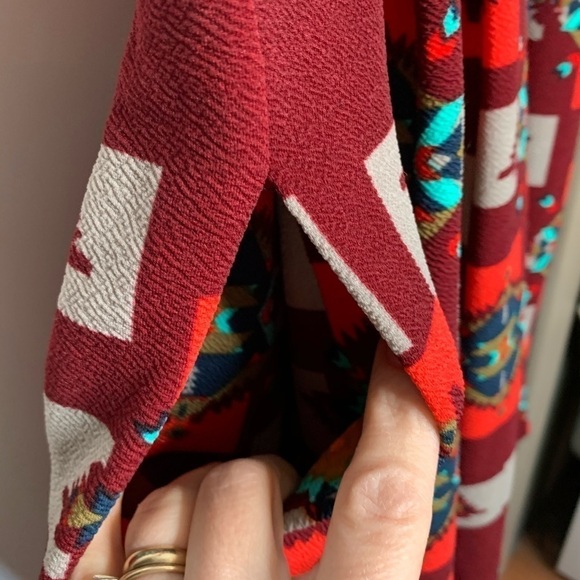 New Lularoe Womens Amelia Dress Small Aztec Print - Picture 4 of 5